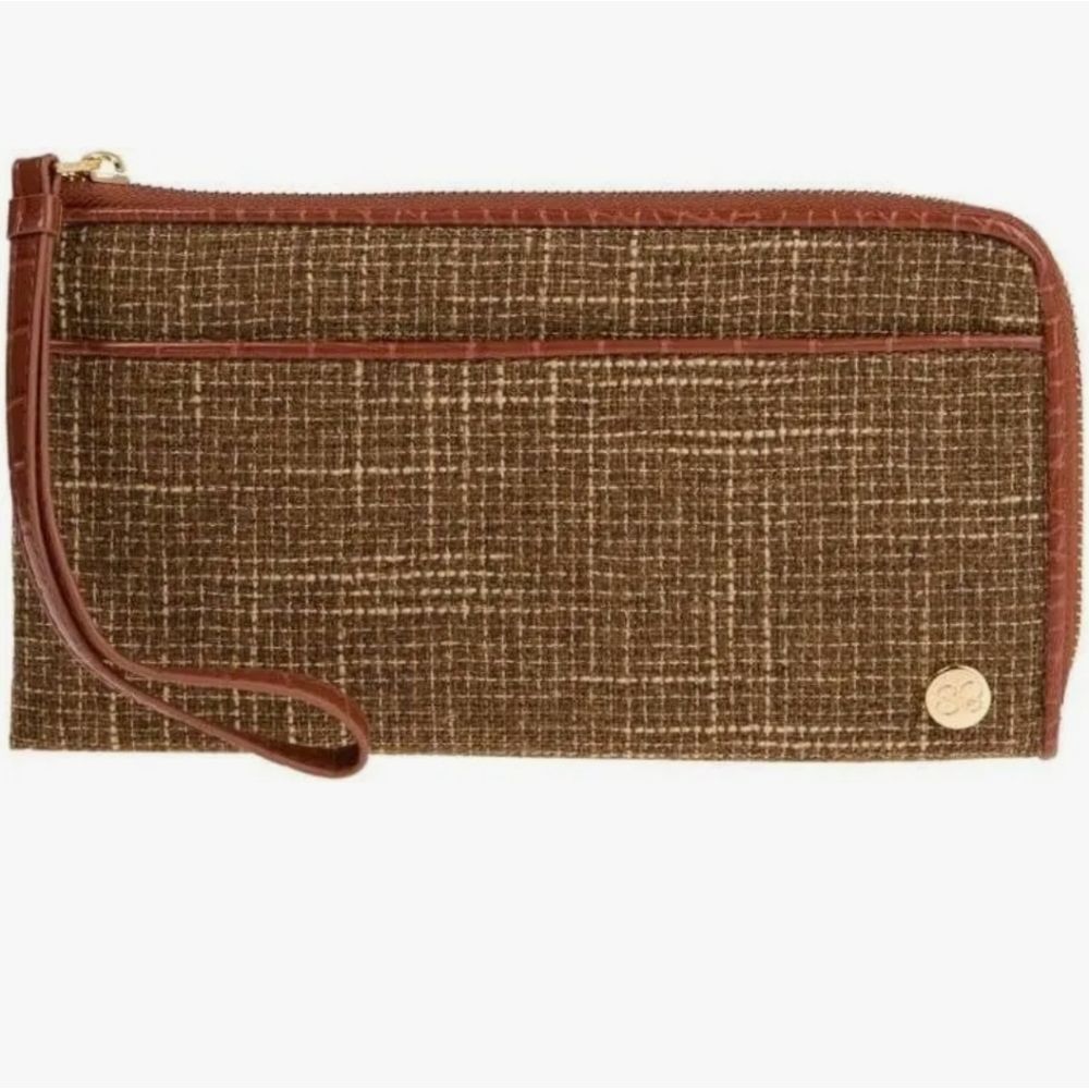 Samantha Brown To-Go Rfid Tweed Travel Wallet - NWOT